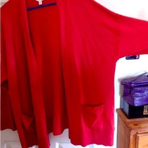 Terra & Sky woman CARDIGAN 2X ( 20W-22W ) orange with pockets NICE